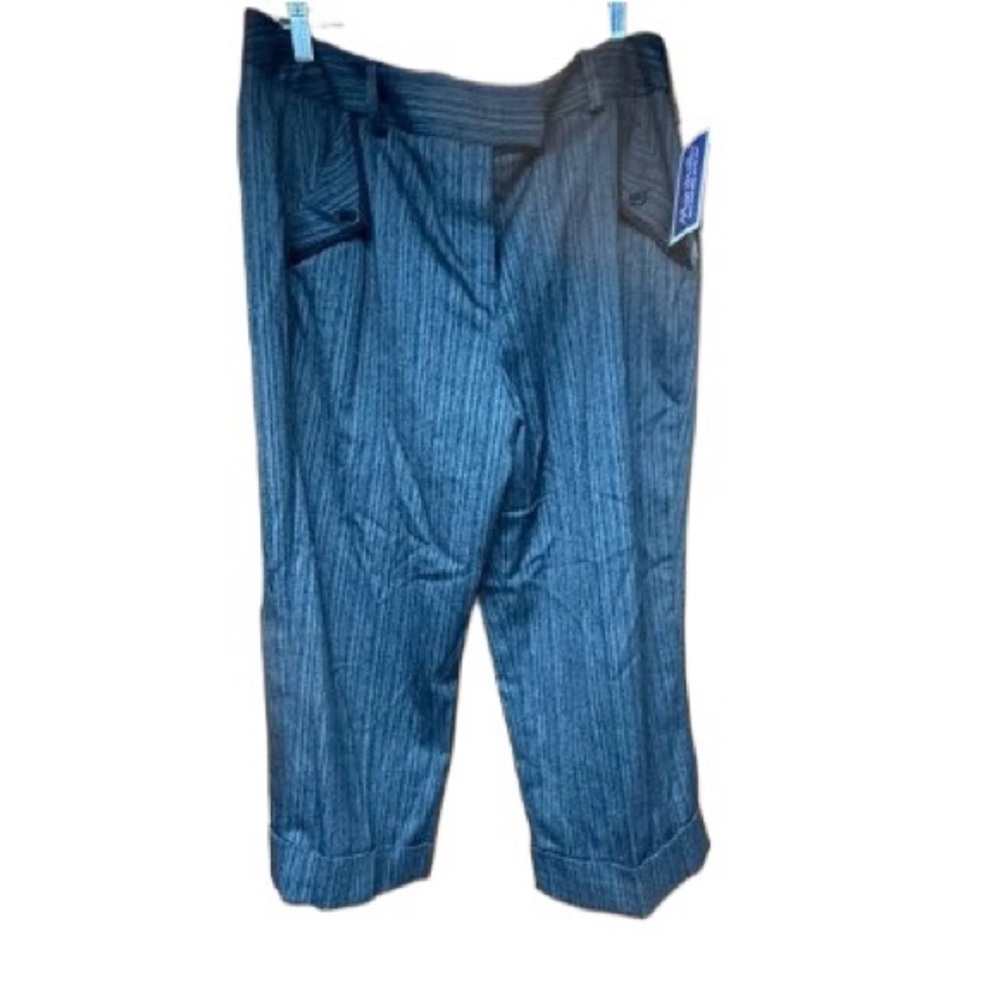Striped black s 14 Larry  Levine pants Cropped Pants